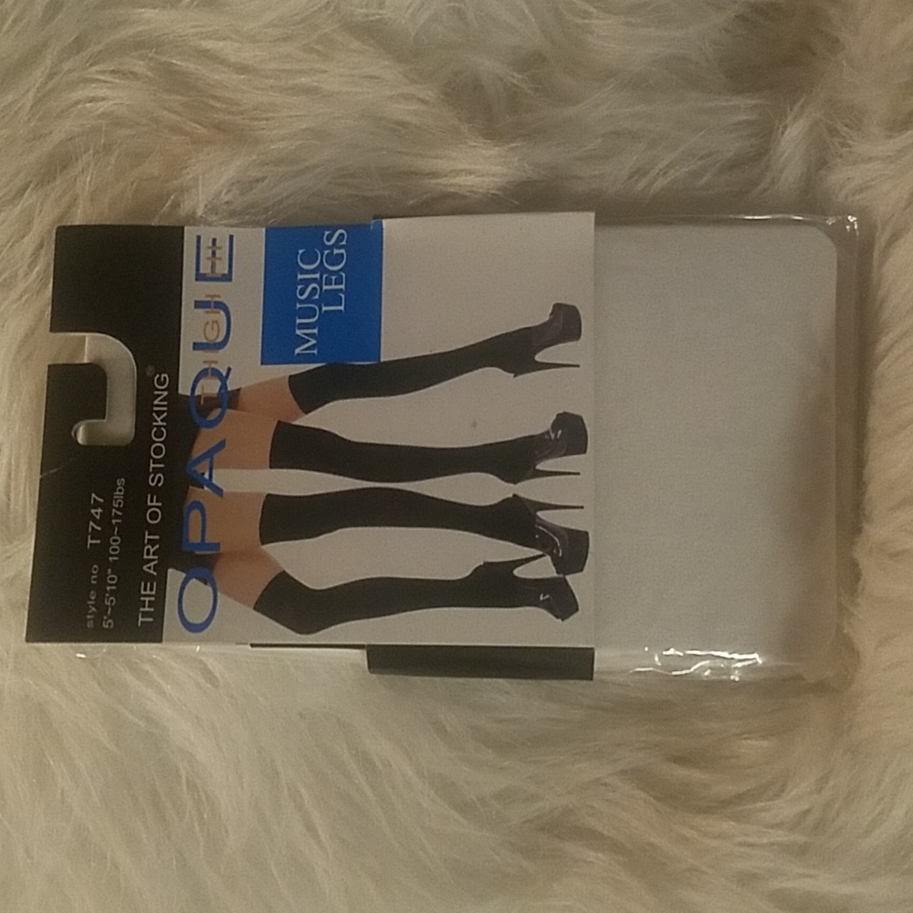 OPAQUE WHITE THIGH HIGHS